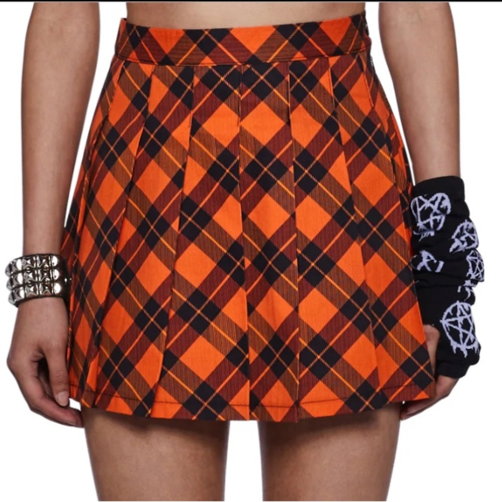 Orange Plaid skirt